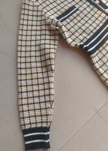 Korean Mini Plaid Knit Dress