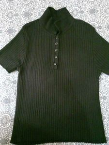 Women's Ribbed Short Sleeve Polo