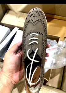 Unavera Rosch Wingtip Brogue Shoes Olive