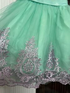 Beautiful Lace Trimmed Dress wid matching band