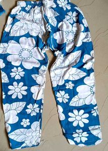Blue Floral Print Kurta