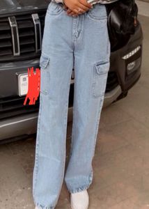 Light Blue Cargo Jeans