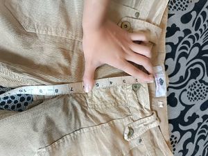 Tan Cream Velvet Pants