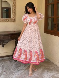 Women’s Denim Square-Neck A-Line Dress