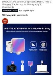 Digitek Portable RGB LED Video Light