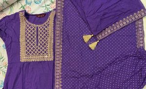 Purple Kurta Set