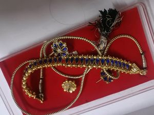 Beautiful Blue Jewellery Set Earrings &amp; Neck Piece