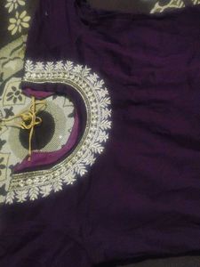Elegant Purple Kurta Set with Embroidery