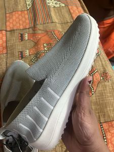 Comfortable Grey Slip-On Sneakers
