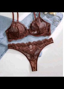 Lace Bra and Thong Set
