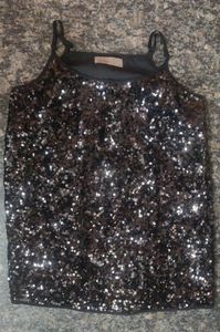 Black Sequins Top