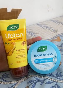 Joy Ubtan face wash and hydra refresh ultra light