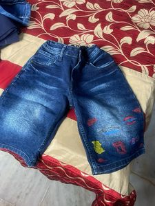 Boys Denim Shorts with Graphics