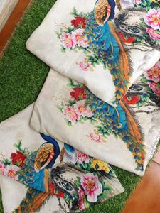 Elegant Peacock  Cushion Covers(3)