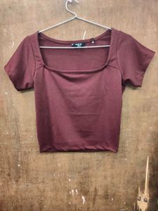 Shein Square Neck Short Sleeve Tshirt