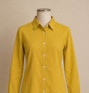 Classic Mustard Yellow Button-Up Shirt