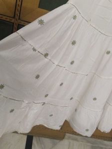 ✨ Festive White Sharara Gharara Maxi Skirt ✨