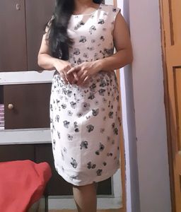 Vero Moda White Printed Midi Dress(woman)