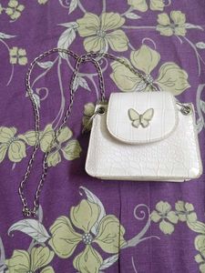 Chic Butterfly White Mini Bag