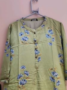 Light Green Floral Kurti