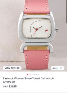Fastrack Pink Leather Strap Watch