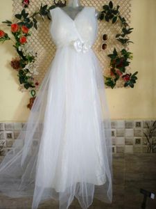🔥 MEGA SALE 🔥Elegant White Bridal Gown