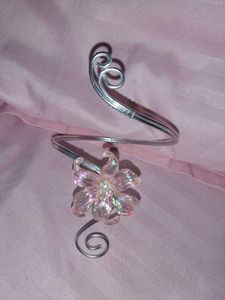 Handmade Silver Lily Arm cuff/Bajuband