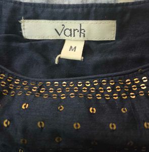 Vark Navy Blue Dress with Sequins