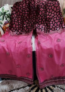 Beautiful two shades net plazzo with sequence embroidery comes with cotton inner..not used even once..brand new
