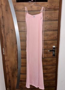 Elegant Light Pink Spaghetti Strap Dress