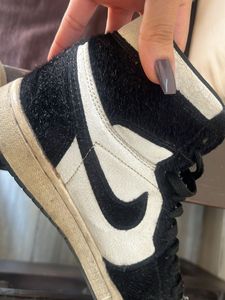 Unique Black &amp; White High-Top Sneakers