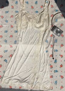 Vintage Lace Trim Slip Dress
