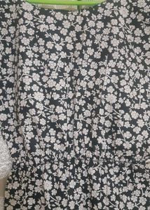 Simple Floral Print Dress