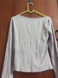 Ribbed long sleeve top