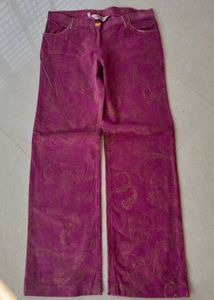 Y2K metallic print pants