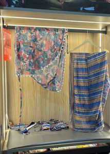 Boho Print Bikini Set with Sarong