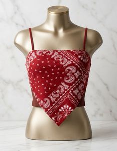 Authentic Vintage Bandana Style Crop Top