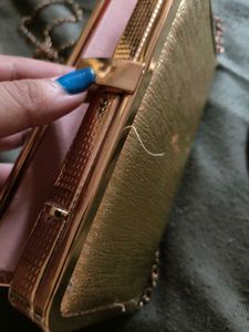 Sparkling Rose Gold Clutch Bag