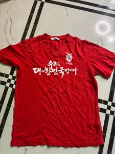 Red Korean Graphic T-Shirt