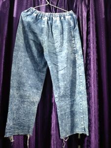 Unique Acid Wash Wide Leg Jeans