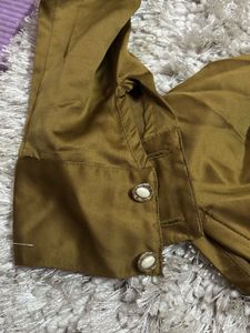 Elegant Satin Collared Blouse