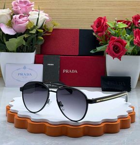 PRADA Aviator Sunglasses Gold Frame