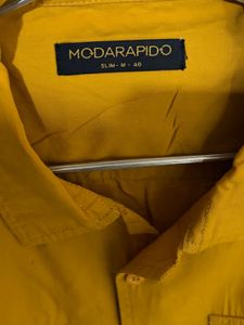 Men's Mustard Yellow Short Sleeve Shirt