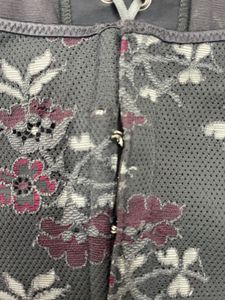 Floral Print Lace Trim Corset Top