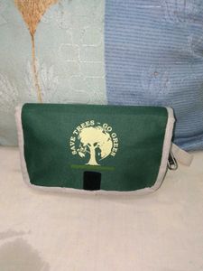 Green &amp; Clear Pouch with Zippers
