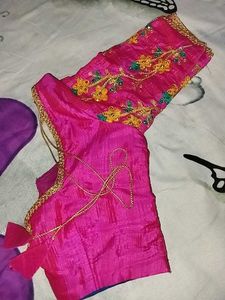 Elegant Floral Saree with Embellished Blouse