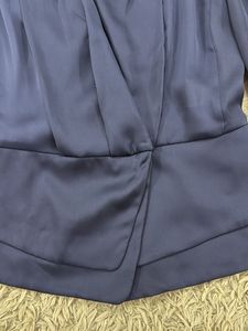 Elegant Navy Blue Wrap Top