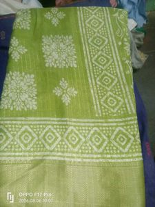 Pink Saree with Floral Print