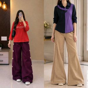 2 Stylish Wide-Leg Pants and tisets