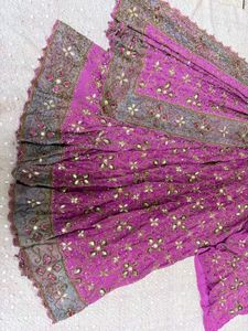 y2k Embellished Purple Lehenga Choli Set